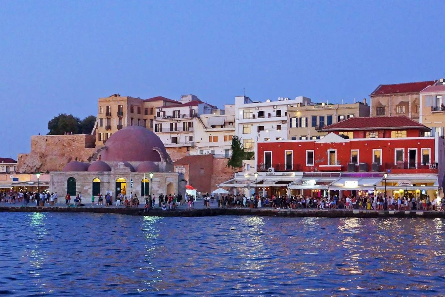 Der venezianische Hafen von Chania auf Kreta