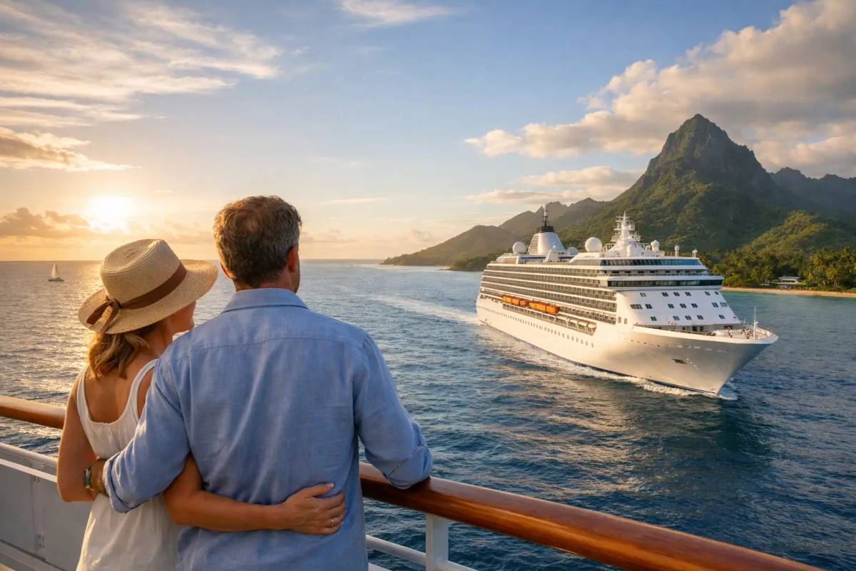 Kreuzfahrten für Einsteiger: die passende erste Reise Einsteiger an der Reling eines Kreuzfahrtschiffs