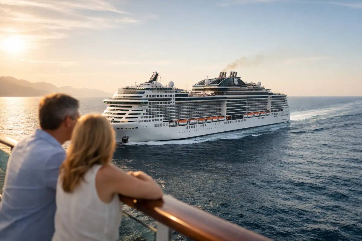MSC Kreuzfahrt Erfahrungen ehrlich bewertet Kreuzfahrtschiff der MSC-Flotte im Hafen