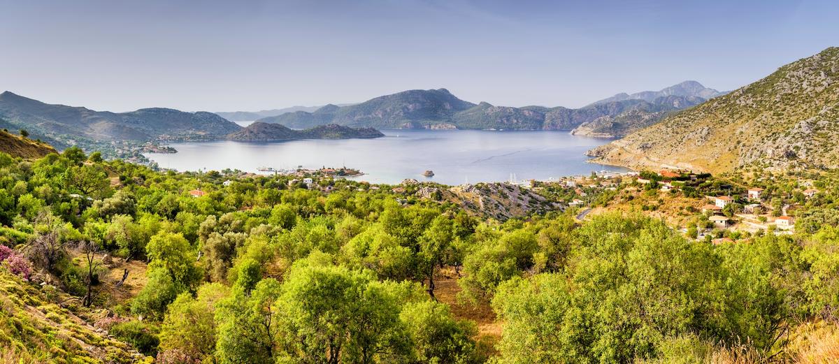 Blick auf Selimiye Dorf Marmaris