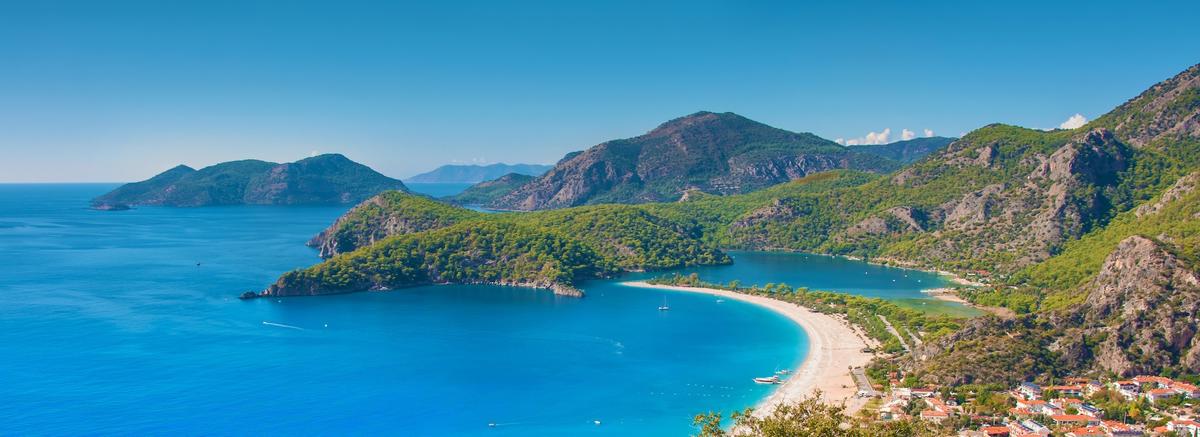 Oludeniz beach an der türkischen Ägäis