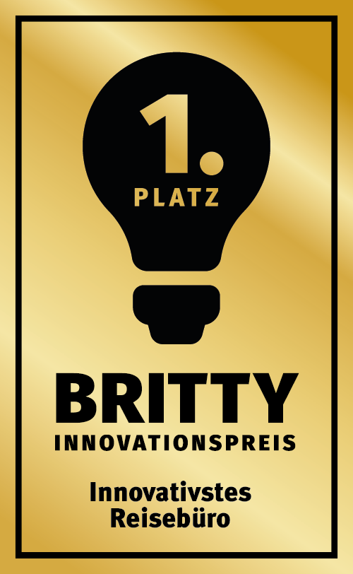 Logo Logo 1. Platz des Britty Innovationspreis von Best Reisen