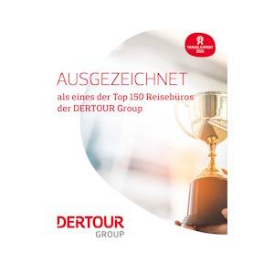 Reisebüro Poot - Ausgezeichnet als Top 150 Reisebüro Partner der Dertour Group Urkunde Dertour Group Top 150 Reisebüro
