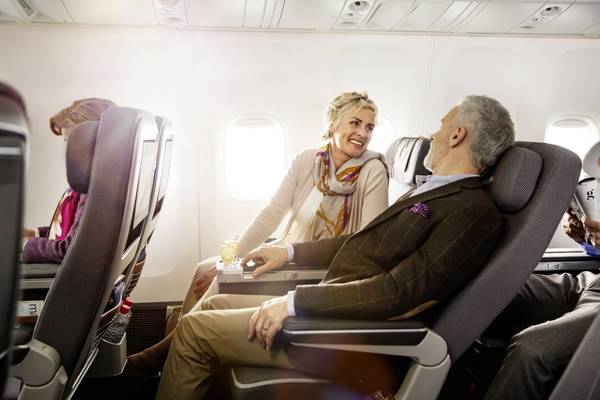 Lufthansa stoelen in de premium economy