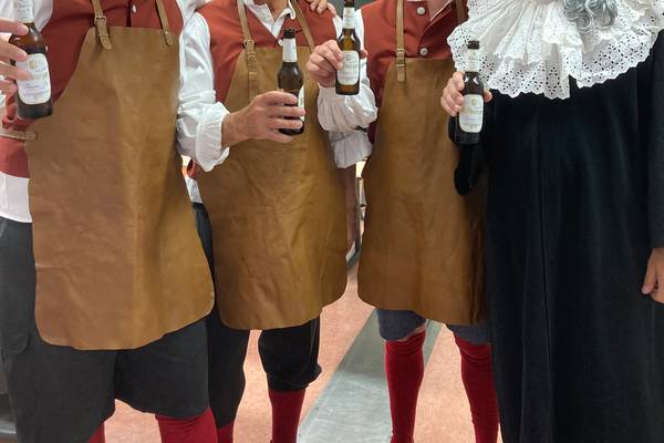 Gautschfest 2023 Gautschmeister, Schwammhalter und Packer