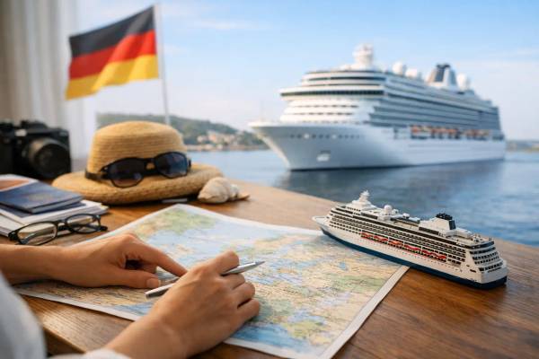Kreuzfahrtschiff im Hamburger Hafen