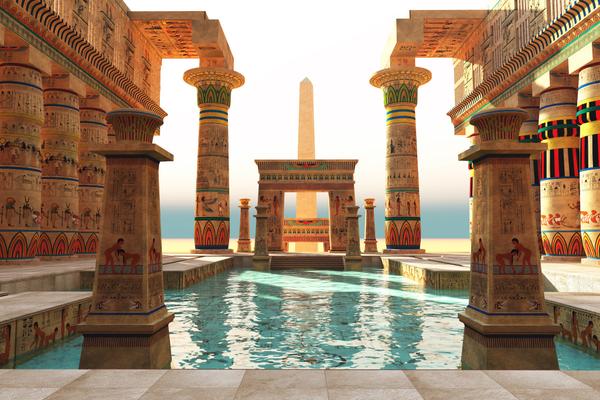 Pool mit Obelisk Ägypten