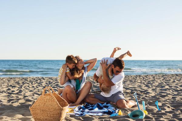 Familienurlaub am Strand