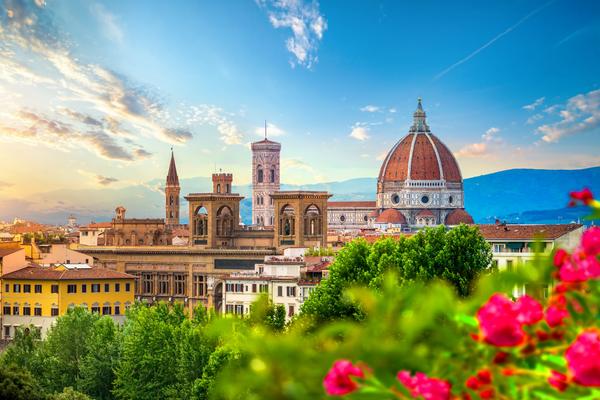 Florenz Italien mit Blick auf Basilika