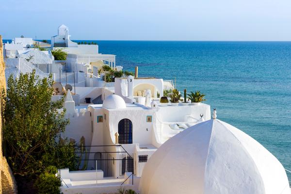 Cap Bon Tunesien Hammamet typisch weiße Häuser