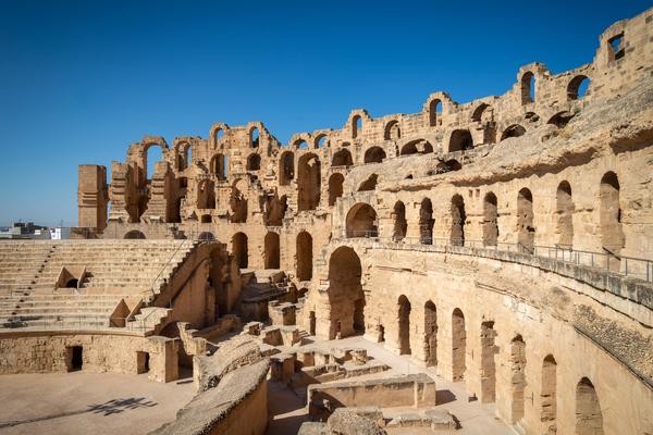 Amphitheater El Djem und Cartago Ruine in Tunesien