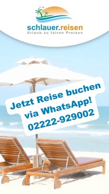 Jetzt Reise buchen via WhatsApp!