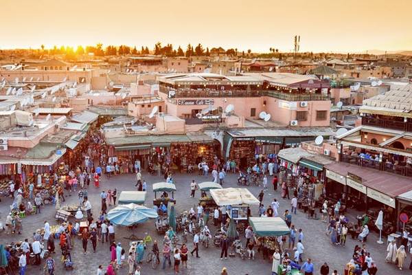 Testimonial Die Altstadt von Marrakesch aus der Vogelperspektive
